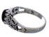 Southwestern Sterling Silver Jet Ring Size 6-1/4 UX34038